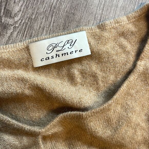 PLY Cashmere Womens Camel Longsleeve Top NEW - Picture 4 of 4